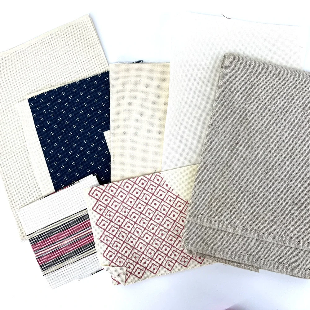 Vintage Counted Cross Stitch Background Fabric Only